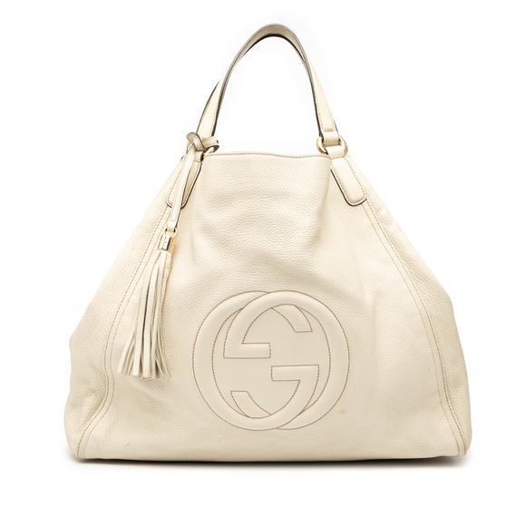 Gucci Handbags - Pre-Loved Gucci Large Leather Soho Cellarius Tote